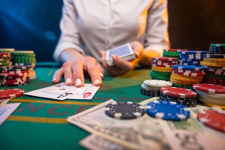 Spel på ett live casino
